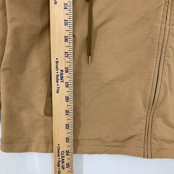 Lauren Ralph Lauren size XL Light Brown Relaxed Full Zip Hooded Comfy Jacket - Picture 5 of 12